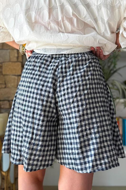 Nonni Gingham City Short Navy